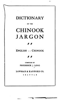 Front cover_Dictionary of the Chinook Jargon
