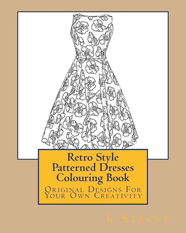 Couverture_Retro Style Patterned Dresses Colouring Book