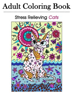 Front cover_Stress Relieving Cats 39 Detailed and Ornate Cat Designs for Grown-Ups and Adults