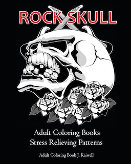 Front cover_Rock Skull Adult Coloring Books