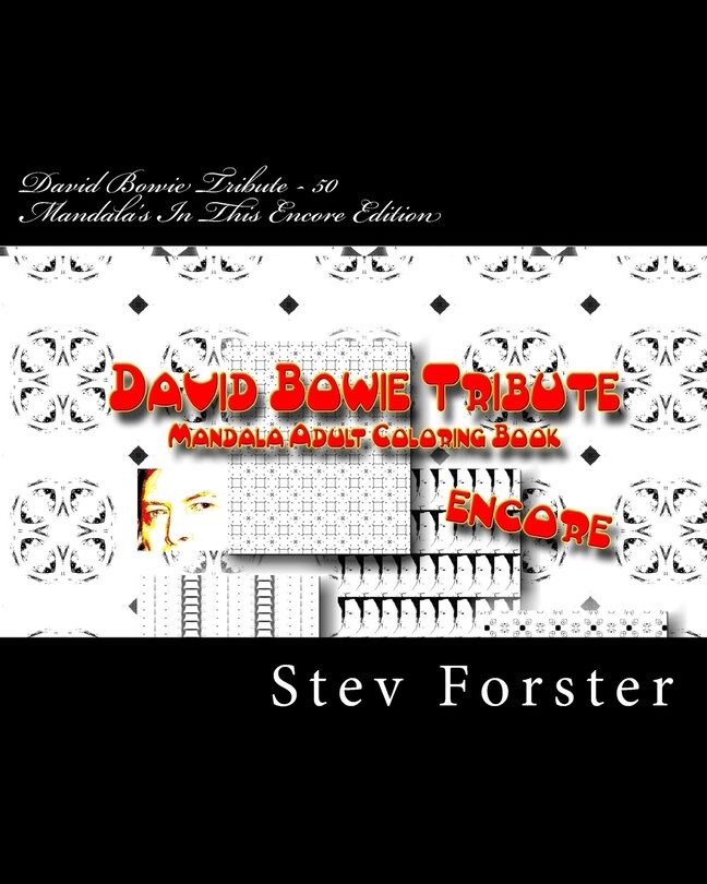 Couverture_David Bowie Tribute: Mandala Adult Coloring Book Encore