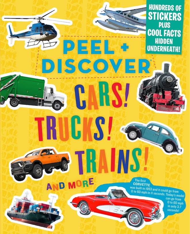 Front cover_Peel + Discover: Cars! Trucks! Trains! And More