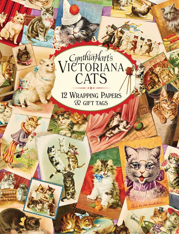 Front cover_Cynthia Hart's Victoriana Cats: 12 Wrapping Papers and Gift Tags