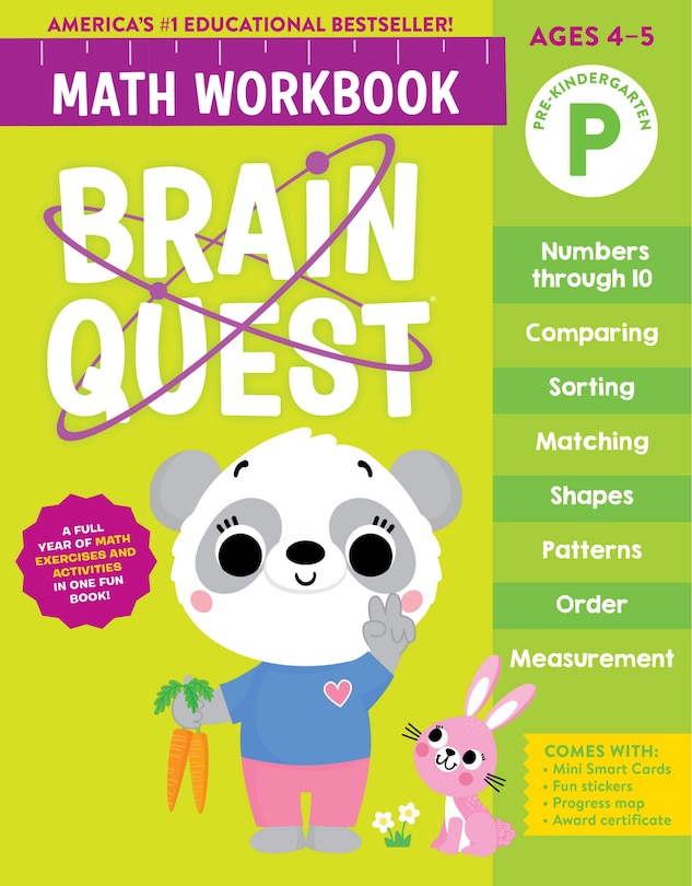 Front cover_Brain Quest Math Workbook: Pre-Kindergarten