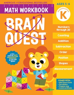 Front cover_Brain Quest Math Workbook: Kindergarten