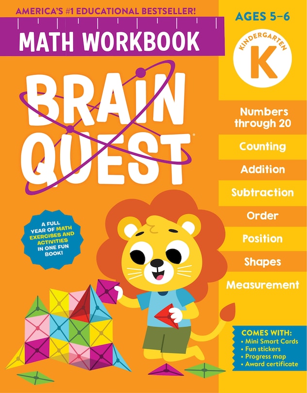 Front cover_Brain Quest Math Workbook: Kindergarten