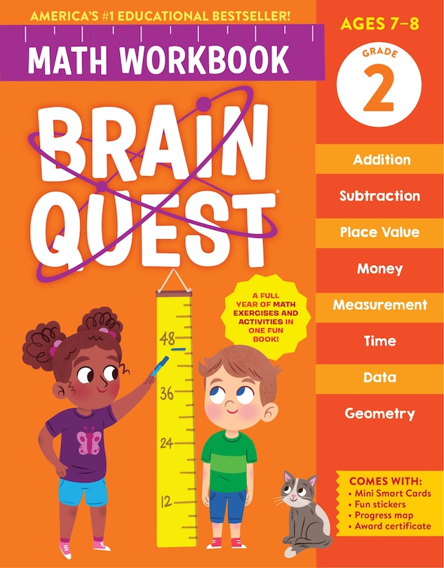 Front cover_Brain Quest Math Workbook: 2nd Grade