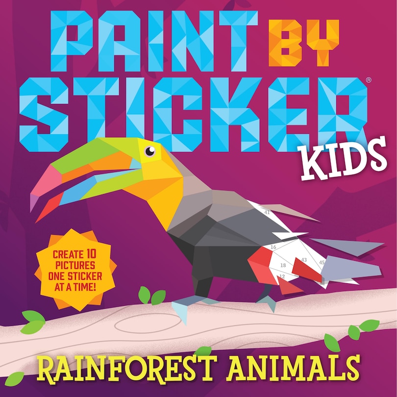 Front cover_Paint by Sticker Kids: Rainforest Animals