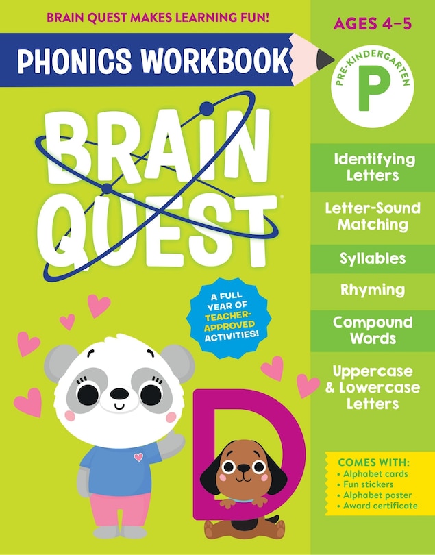 Couverture_Brain Quest Phonics Workbook: Pre-Kindergarten