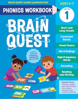Front cover_Brain Quest Phonics Workbook: Grade 1