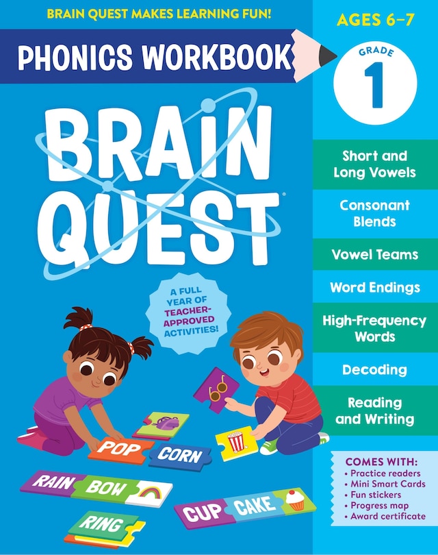 Front cover_Brain Quest Phonics Workbook: Grade 1