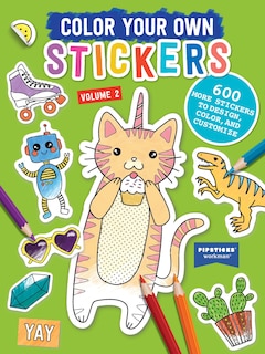 Front cover_Color Your Own Stickers, Volume 2