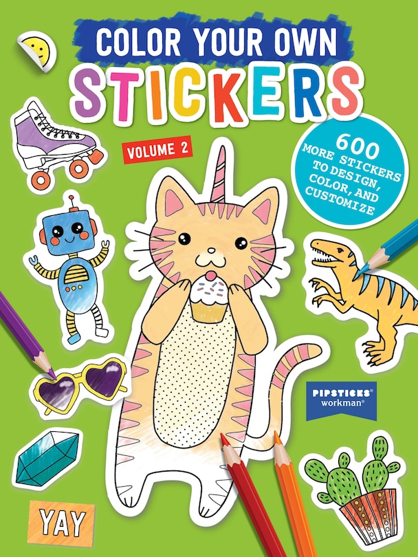 Front cover_Color Your Own Stickers, Volume 2