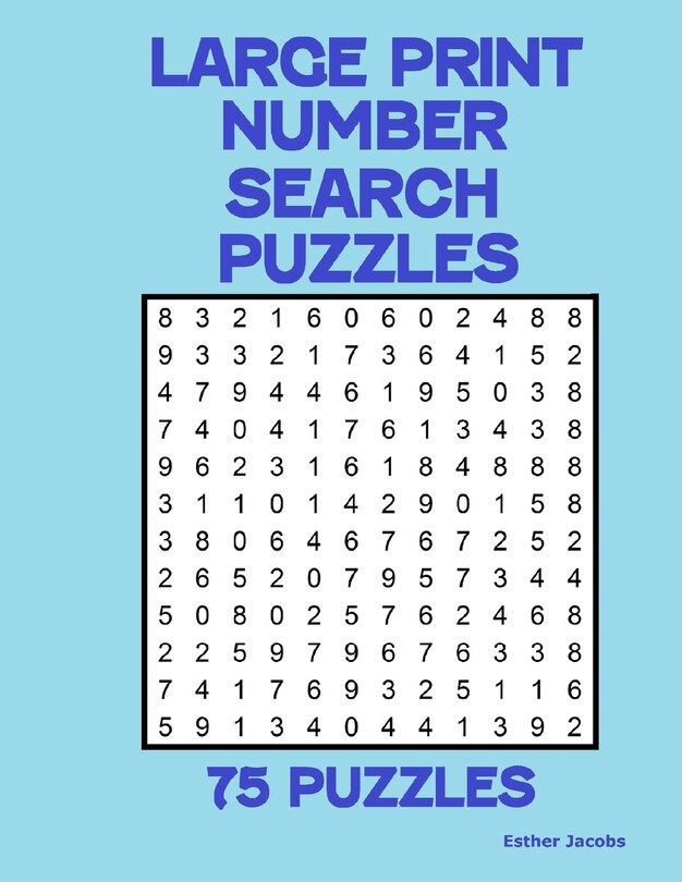 Front cover_Large Print Number Search Puzzles
