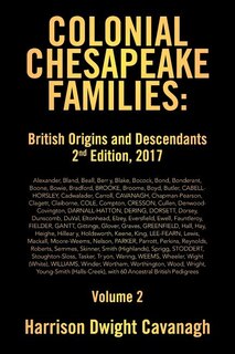 Front cover_Colonial Chesapeake Families