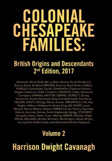 Front cover_Colonial Chesapeake Families