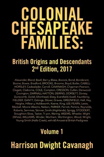 Front cover_Colonial Chesapeake Families