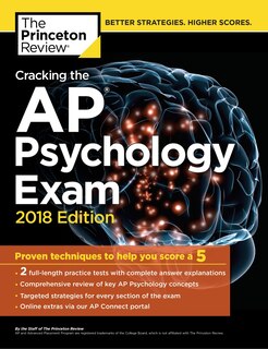 Front cover_Cracking The Ap Psychology Exam, 2018 Edition