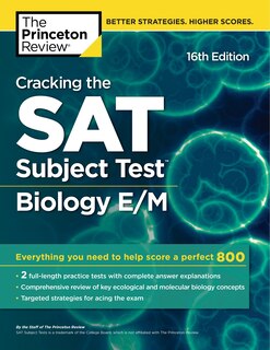 Couverture_Cracking The Sat Subject Test In Biology E/m, 16th Edition