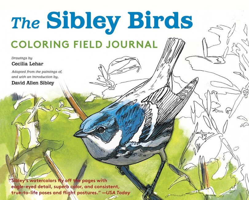 Front cover_The Sibley Birds Coloring Field Journal