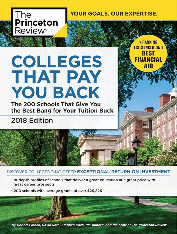 Front cover_Colleges That Pay You Back, 2018 Edition