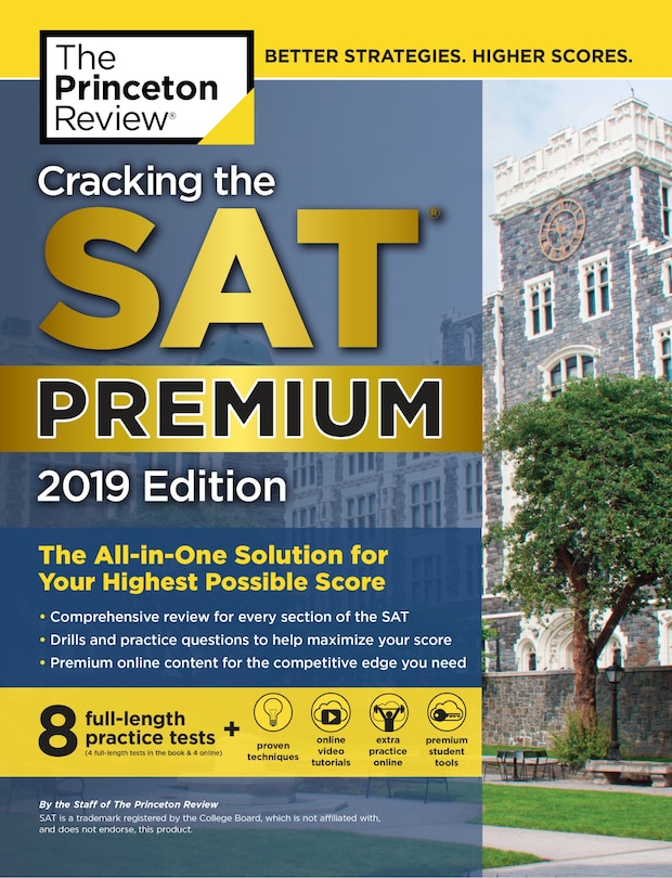 Front cover_Cracking The Sat Premium Edition With 8 Practice Tests, 2019