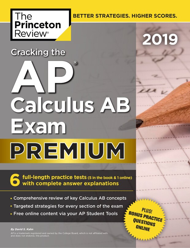 Front cover_Cracking The Ap Calculus Ab Exam 2019, Premium Edition