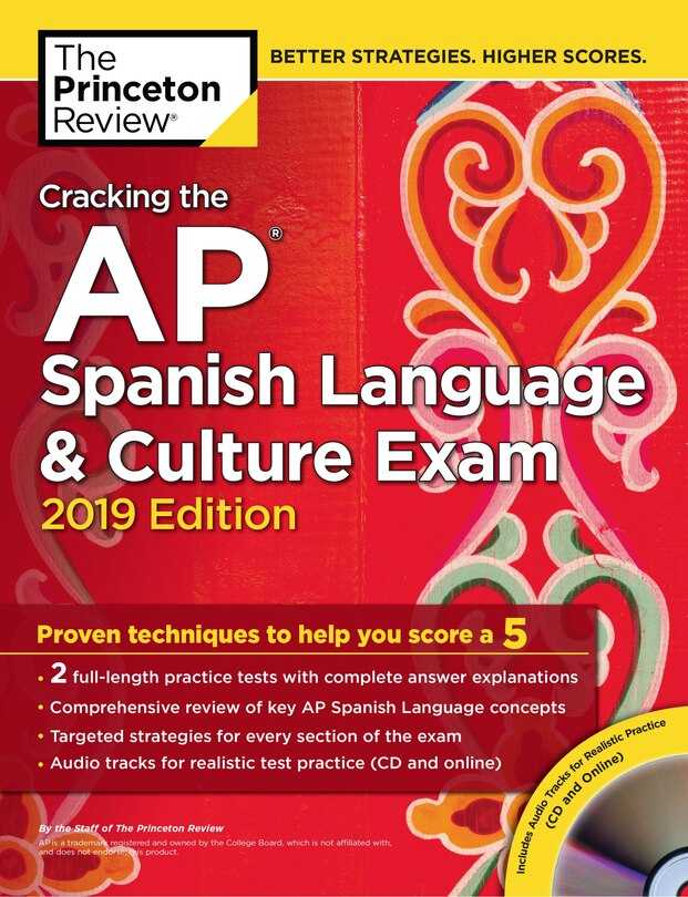 Couverture_Cracking the AP Spanish Language & Culture Exam with Audio CD, 2019 Edition