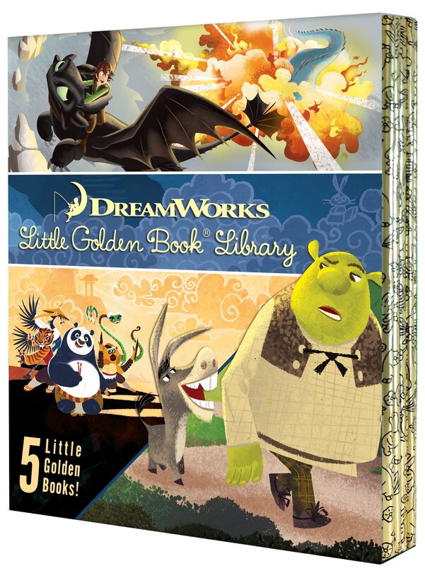 Dreamworks Little Golden Book Library 5-book Boxed Set: How To Train Your Dragon; Kung Fu Panda; Madagascar; Puss In Boots; Shrek