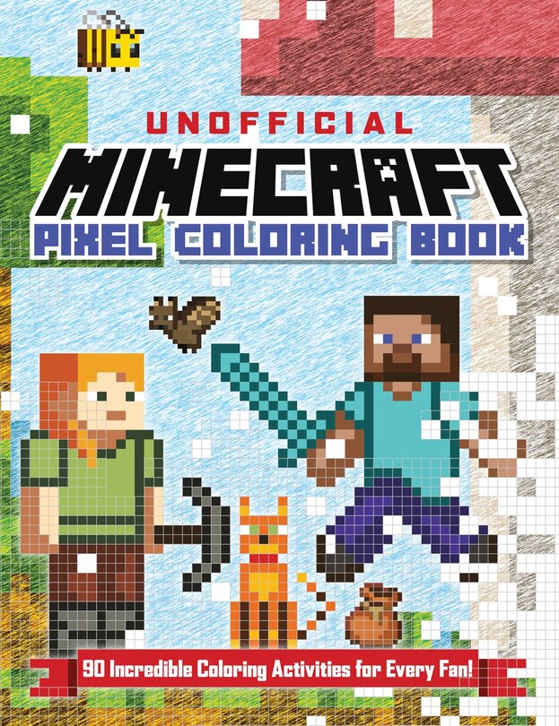 Front cover_The Unofficial Minecraft Pixel Coloring Book