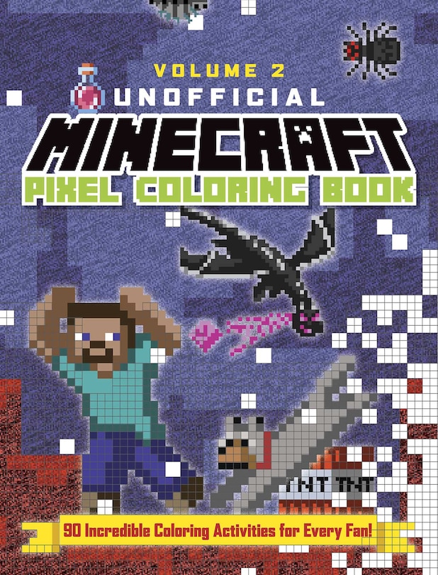 Front cover_The Unofficial Minecraft Pixel Coloring Book