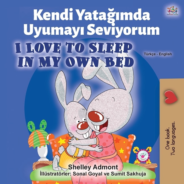Front cover_I Love to Sleep in My Own Bed (Turkish English Bilingual Book)