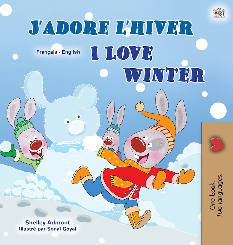 Front cover_I Love Winter (french English Bilingual Children's Book)