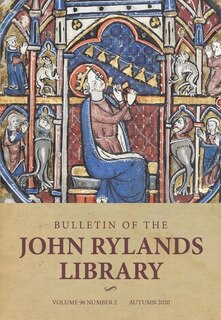 Couverture_Bulletin Of The John Rylands Library 96/2