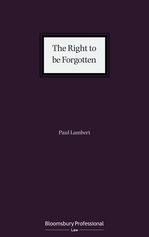 Front cover_The Right To Be Forgotten