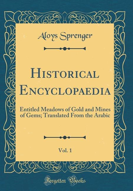 Front cover_Historical Encyclopaedia, Vol. 1