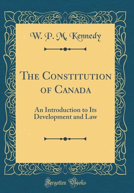 Front cover_The Constitution of Canada