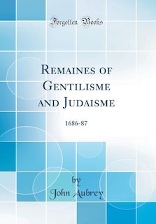 Front cover_Remaines of Gentilisme and Judaisme