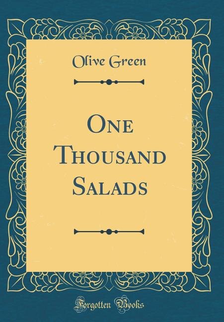Couverture_One Thousand Salads (Classic Reprint)