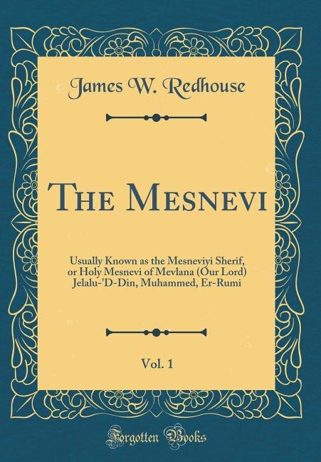 Front cover_The Mesnevi, Vol. 1