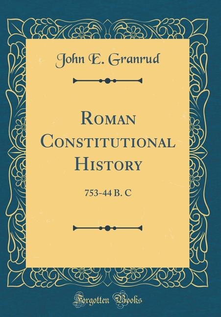 Couverture_Roman Constitutional History