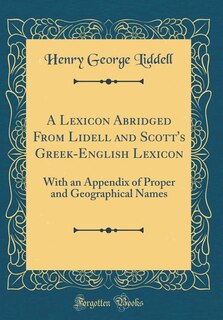 Couverture_A Lexicon Abridged From Lidell and Scott's Greek-English Lexicon
