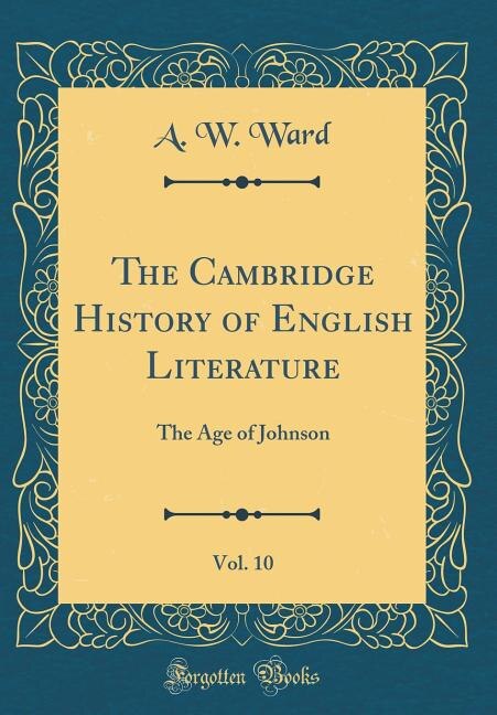 Front cover_The Cambridge History of English Literature, Vol. 10