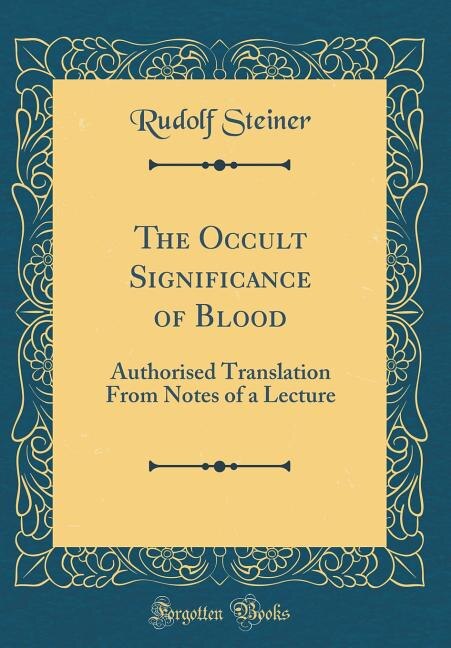 Couverture_The Occult Significance of Blood