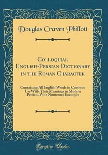 Front cover_Colloquial English-Persian Dictionary in the Roman Character