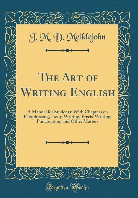 Couverture_The Art of Writing English