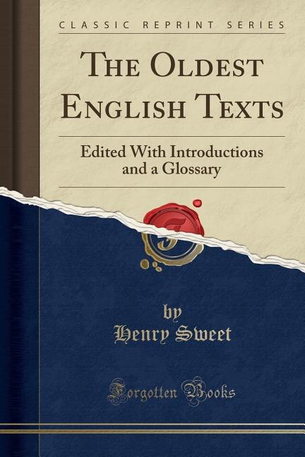 Couverture_The Oldest English Texts