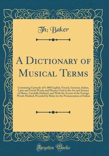 Front cover_A Dictionary of Musical Terms