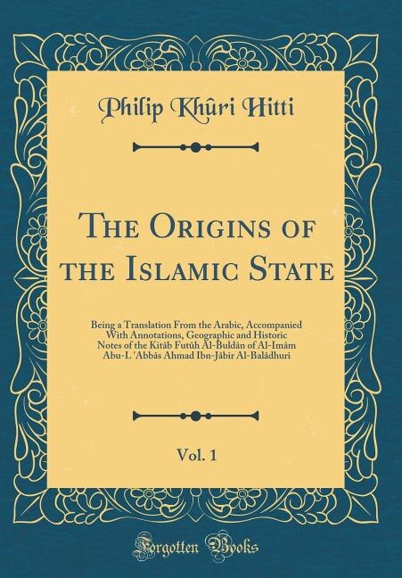 Couverture_The Origins of the Islamic State, Vol. 1