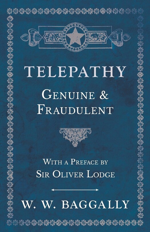 Front cover_Telepathy - Genuine and Fraudulent - With a Preface by Sir Oliver Lodge